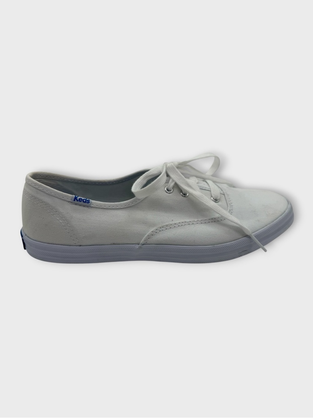 Keds White Low-Top Canvas Lace-Up Sneaker Classic Like New Size 8.5